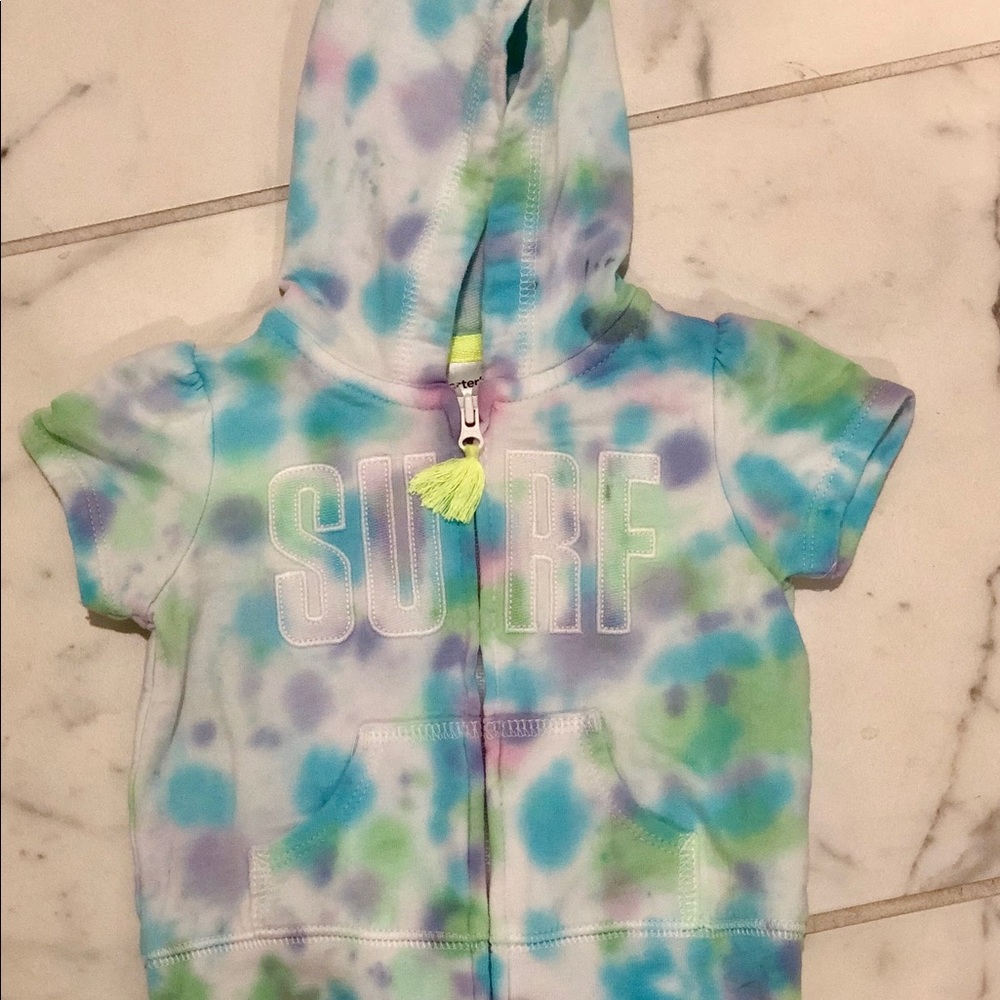 3 month tie dyed baby hoodie
